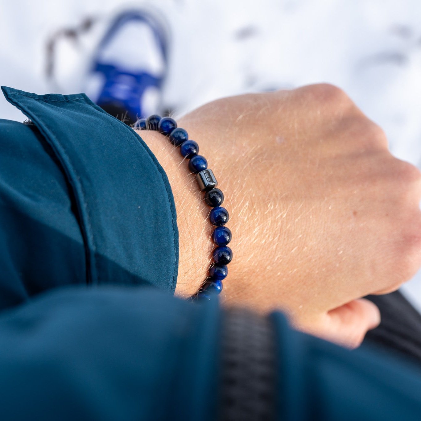 Lapislazuli Tigeraugen-Armband von LUNADORE (6mm Steingröße)