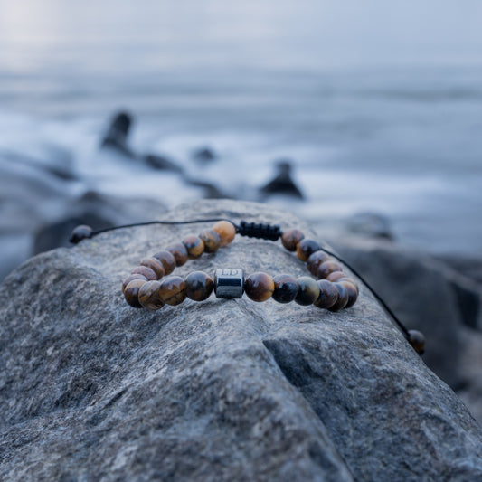 Braunes Tigeraugen-Armband von LUNADORE (6mm Steingröße)