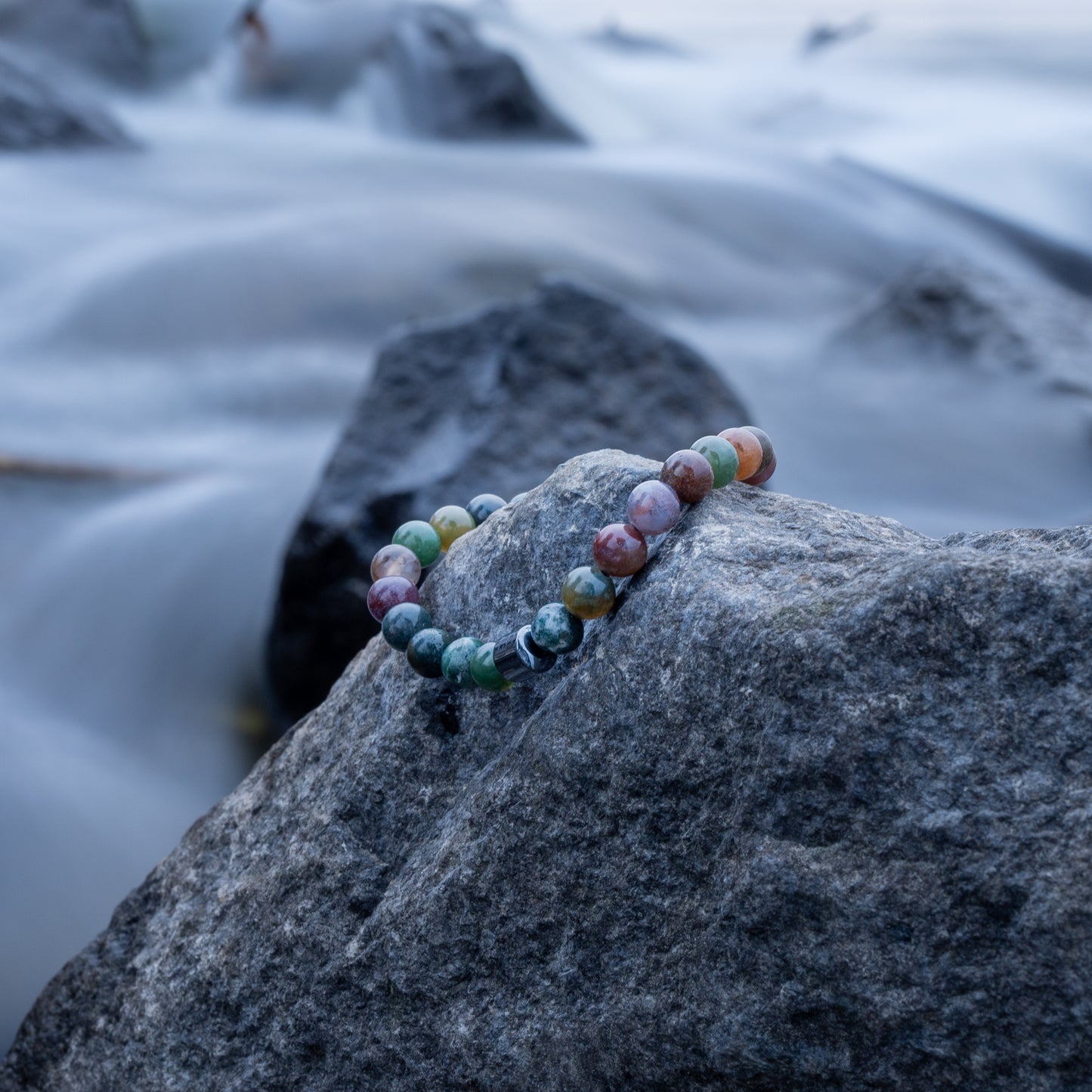 Buntes Onyx-Armband von LUNADORE (6mm Steingröße)